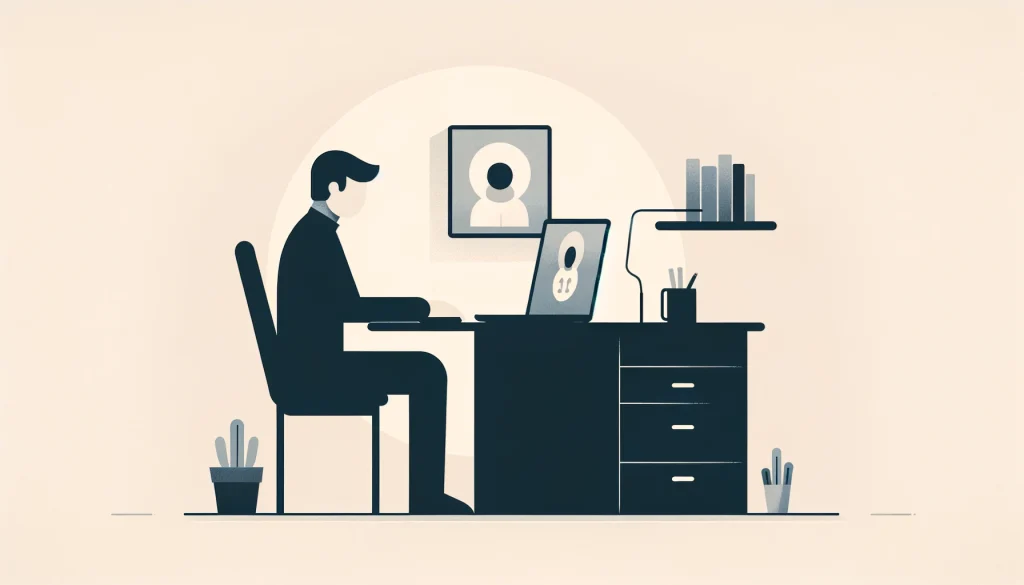 Dibujo, persona creando estrategia SEO y SEM