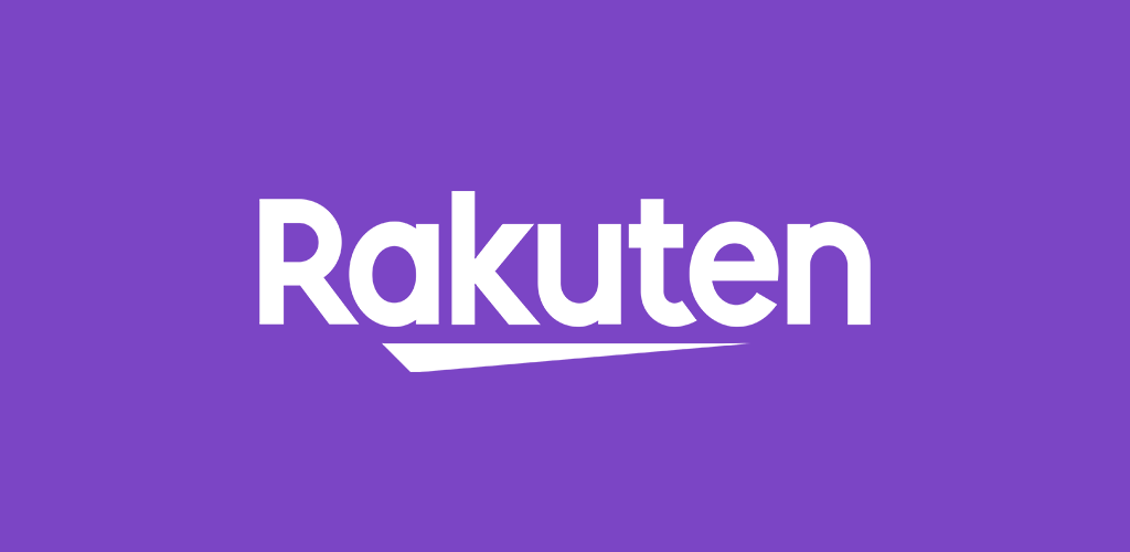 Logo Rakuten. Aplicación para ganar dinero completando tareas.