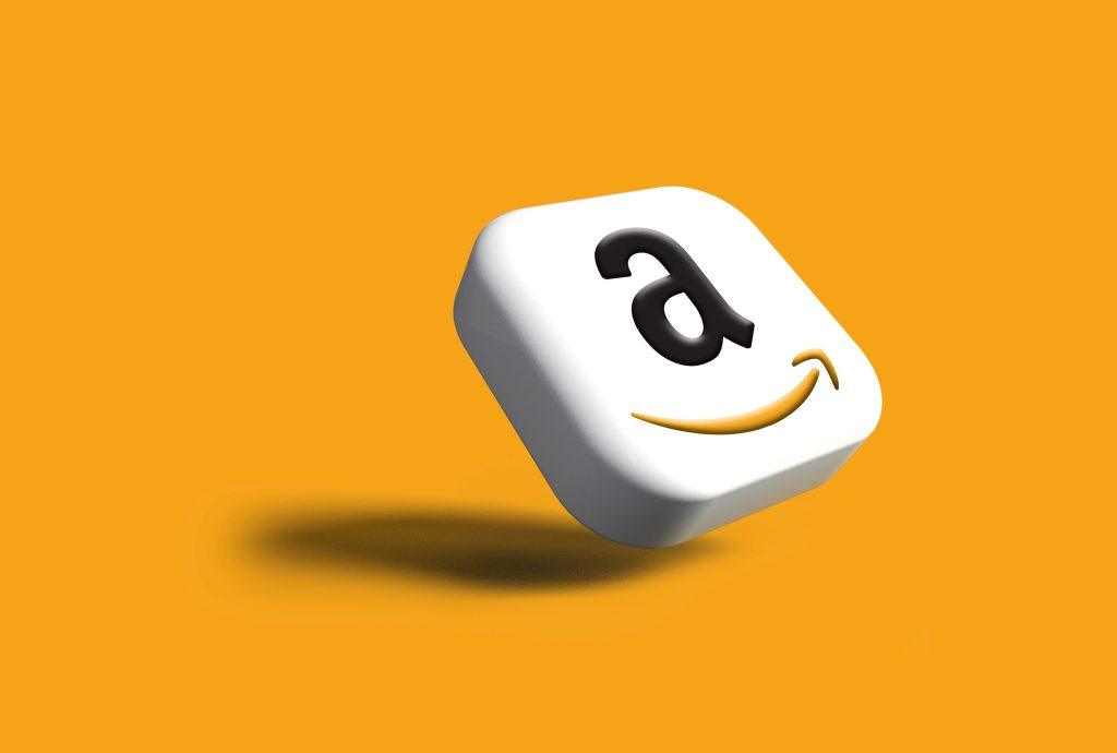 Imagen del logo de Amazon en 3D