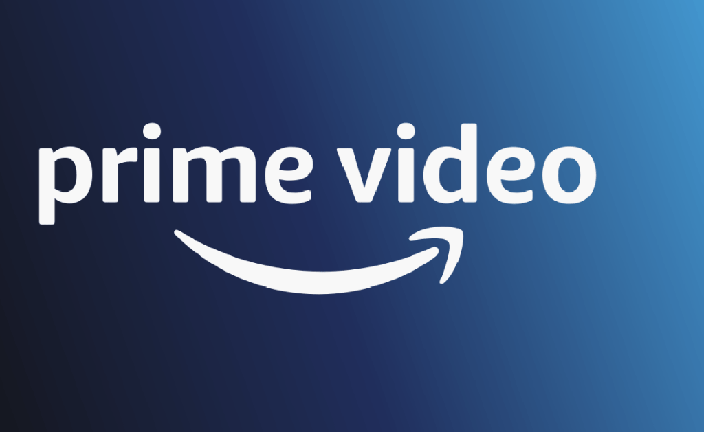 Logo de prime vídeo en fondo gradiente azulado