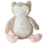 Una imagen de peluches personalizados con nombre bordado