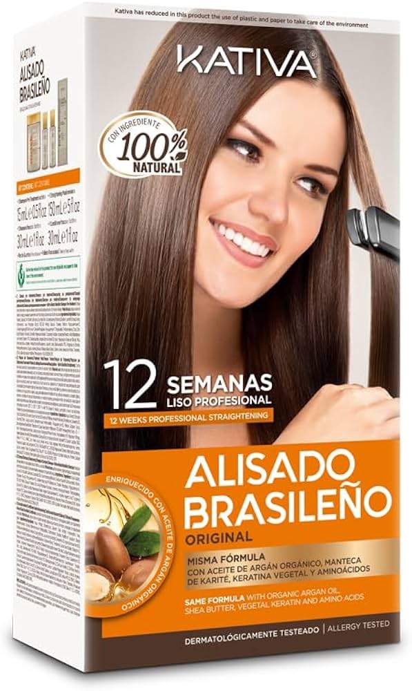 KATIVA Kit Alisado Brasileño con Keratina y Aceite de Argán