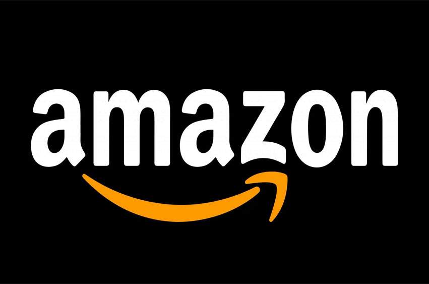 Imagen del logo de Amazon con fondo negro