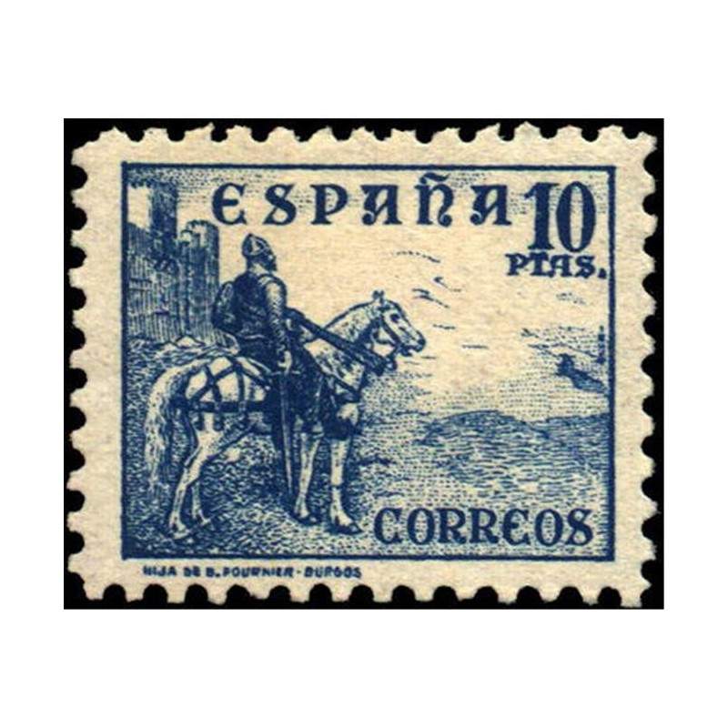 Sello de 10 Pesetas "El Cid" de 1937