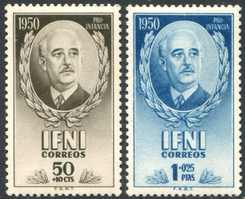 Sello Pro-Infancia con la Imagen de Franco de 1950