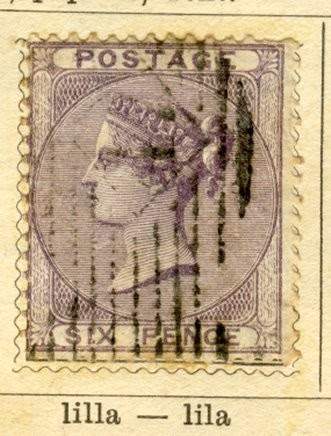 Sello de la Reina Victoria Imperforado de 1854